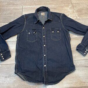VTG TCB Dude Ranchman Shirt 8.5 oz denim JAPAN Western Cowboy M